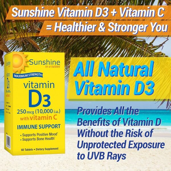 Sunshine Vitamin D10,000iu with vitamin c